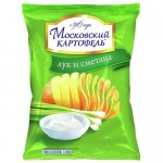 КартофельМОСКОВСКИЙ ХРУСТЯЩИЙ лук и сметана, 70г