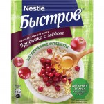 Каша овсяная БЫСТРОВ брусника с медом, 40г Каша овсяная БЫСТРОВ брусника с медом, 40г