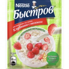 Каша овсяная БЫСТРОВ клубника сливки ПБИО1, 40г в магазинах Авоська