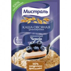 Каша овсяная МИСТРАЛЬ черничный чизкейк, 40г в магазинах Авоська