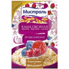 Каша овсяная МИСТРАЛЬ Ягоды Карелии черника, брусника, малина, 40г в магазинах Авоська