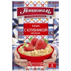 Каша овсяная НАЦИОНАЛЬ с клубникой, 240г в магазинах Авоська