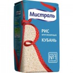 Крупа Рис МИСТРАЛЬ круглозерный Кубань, 900г