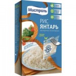 Крупа Рис Янтарь МИСТРАЛЬ в пакетиках, 400г
