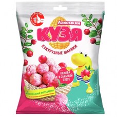 Кукурузные шарики КУЗЯ ЛАКОМКИН вкус клюквы, в сахарной пудре, 50г в магазинах Авоська