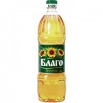 Масло подсолнечное БЛАГО рафинированное, 1л