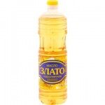 Масло подсолнечное ЗЛАТО рафинированное, 1л