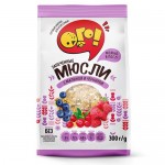 Мюсли запеченые ОГО с малиной и черникой, 300г