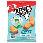 Сухарики ХРУСТИМ багет, сметана и зелень, 100г Сухарики ХРУСТИМ багет, сметана и зелень, 100г