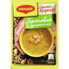 Суп МАГГИ Горячая кружка гороховый с сухариками, 19г в магазинах Авоська