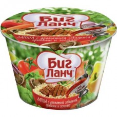 Яичная лапша Биг Ланч с говядиной тарелка 90г в магазинах Авоська