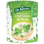 Хлебцы Д. КЕРНЕР рисовые, со сметаной и зеленью, 80г