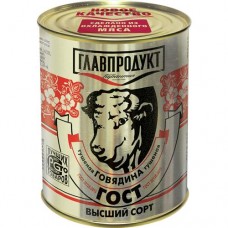 Говядина тушеная ГЛАВПРОДУКТ высший сорт, 338г в магазинах Авоська