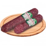 Колбаса Праздничная ДМПЗ сырокопченая, в/у, срез, 240г