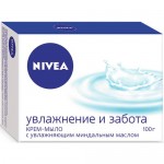 Крем-мыло НИВЕЯ увлажнение и забота, с миндальным маслом, 100г