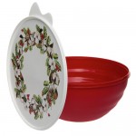 Миска Бордовый хлопок с крышкой, 2.8л