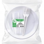 Набор Пикник НА ТРОИХ тарелка д205 6шт, стакан 200мл 6шт, вилка 6шт