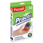 Перчатки ПАКЛАН виниловые, М, 10шт