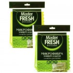 Салфетка для уборки МАСТЕР ФРЕШ универсальная, микрофибра, 1шт, 30х30см Салфетка для уборки МАСТЕР ФРЕШ универсальная, микрофибра, 1шт, 30х30см