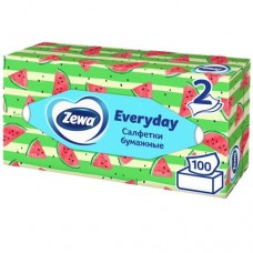 Салфетки бумажные Эвридей ЗЕВА в коробке, 2 сл, 100шт в магазинах Авоська