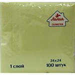 Салфетки бумажные ЛИЛИЯ желтые, 1 сл,100л Салфетки бумажные ЛИЛИЯ желтые, 1 сл,100л