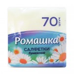 Салфетки бумажные РОМАШКА 24х24, 1сл, 70л Салфетки бумажные РОМАШКА 24х24, 1сл, 70л