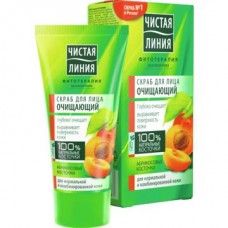 Скраб для лица ЧИСТАЯ ЛИНИЯ абрикос, 0.05л в магазинах Авоська