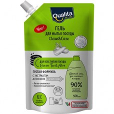 Средство для мытья посуды КВАЛИТА зеленый чай, алоэ, дой-пак, 0.5л в магазинах Авоська