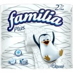 Туалетная бумага Плюс ФАМИЛИЯ белая, 2 слоя, 4 рулона