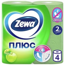 Туалетная бумага ЗЕВА ПЛЮС яблоко, 2 слоя, 4 рулона в магазинах Авоська