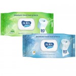 Влажная туалетная бумага АУРА 80шт