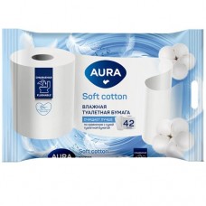 Влажная туалетная бумага АУРА мягкая, 42 шт в магазинах Авоська