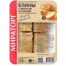 Блины МИРАТОРГ с яблоком и корицей, 280г в магазинах Авоська