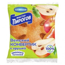 Слойка МАСТЕР ПИРОГОВ венский конвертик с грушей, 70г в магазинах Авоська