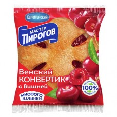 Слойка Мастер Пирогов венский конвертик с вишней, 70г в магазинах Авоська
