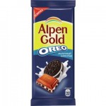 Шоколад АЛЬПЕН ГОЛЬД молочный орео, 90г