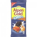 Шоколад АЛЬПЕН ГОЛЬД Орео со вкусом арахисовой пасты, 95г