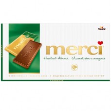 Шоколад Мерси ШТОРК лесной орех и миндаль, 100г в магазинах Авоська