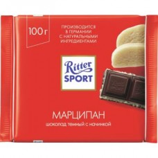 Шоколад РИТТЕР СПОРТ горький с марципаном, 100г в магазинах Авоська