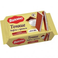 Вафли ЯШКИНО тонкие, с какао и молочным кремом, 144г в магазинах Авоська