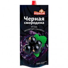 Черная смородина БУЗДЯКСКИЙ протертая с сахаром, дой-пак, 280г в магазинах Авоська
