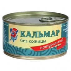 Кальмар 5 МОРЕЙ без кожицы, натуральный, 185г в магазинах Авоська