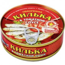 Килька ВКУСНЫЕ КОНСЕРВЫ обжаренная в томатном соусе, 240г в магазинах Авоська
