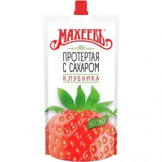 Клубника протертая МАХЕЕВЬ с сахаром, дой-пак, 300г в магазинах Авоська