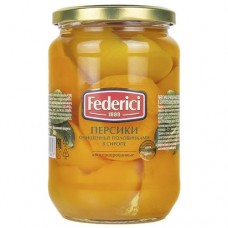 Персики ФЕДЕРИЧИ в сиропе, ст/б, 0.72л в магазинах Авоська