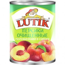 Персики половинки ЛЮТИК в сиропе, 0.85л в магазинах Авоська