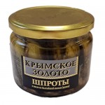 Шпроты КРЫМСКОЕ ЗОЛОТО из балтийской кильки, в масле, 270г