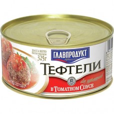 Тефтели ГЛАВПРОДУКТ в томатном соусе, 325г в магазинах Авоська