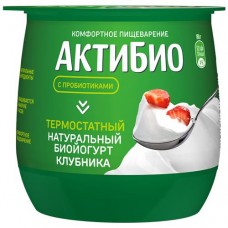 Биойогурт АКТИБИО термостатный, клубника, 1.7%, 160г в магазинах Авоська