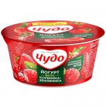 Йогурт ЧУДО клубника, земляника, 2%, 130г
